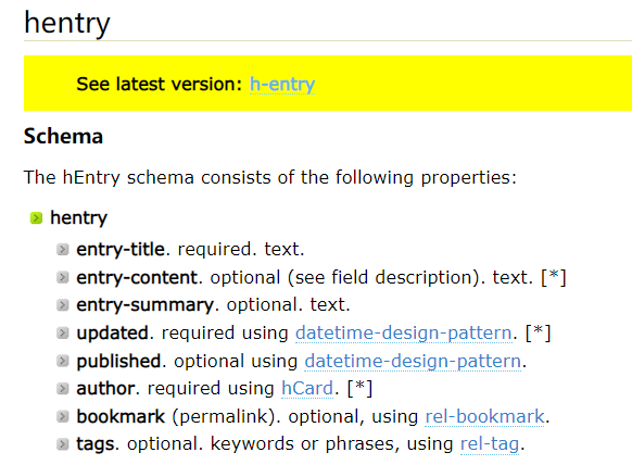 Microformat - hentry